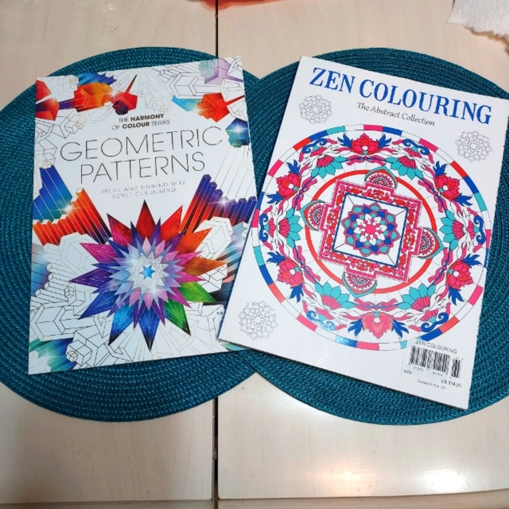 Geometric patterns and Zen colouring books
